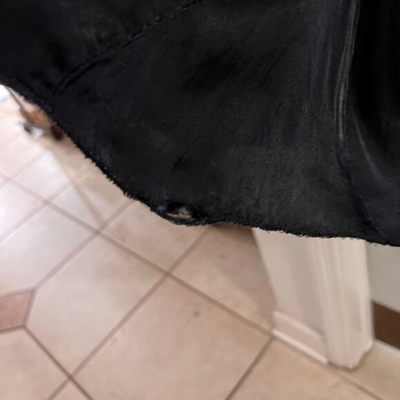 Forbidden vintage black velvet and satin beaded and sequins maxi skirt size xl - Picture 8 of 11